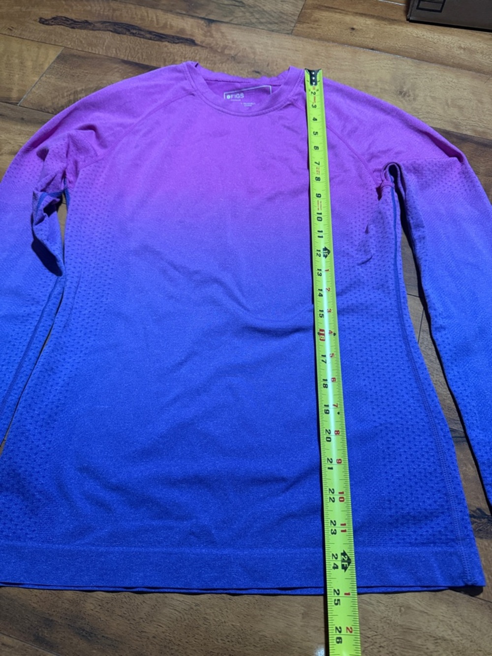 Figs Seamless Long Sleeve Top in Vibrant Purple - Picture 4 of 6